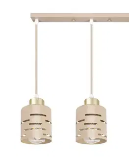 Svietidlá  Závesný luster ELEN na lanku 3xE27/35W/230V béžový/zlatý ELEN PENDANT LIGHT 50CM BEIGE