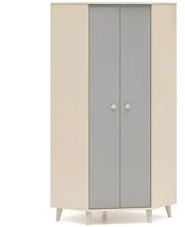 Šatníkové skrine Skriňa Mevel 01 Púštny piesok/Šedá Pallad