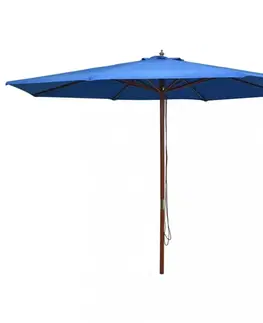 Slnečníky Slnečník Ø 350 cm látka / drevo Dekorhome