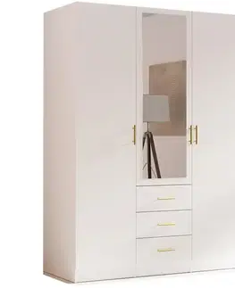 Šatníkové skrine Skriňa 3d Biela