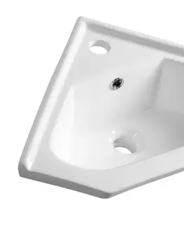 Umývadlá Multi Multi - Nábytkové umyvadlo rohové 41 cm  otvor pro baterii, s přepadem LA1600 LA1600