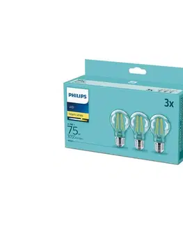 LED osvetlenie Sada 3x LED žiaroviek VINTAGE Philips E27/8,5W/230V 2700K 8718699696955