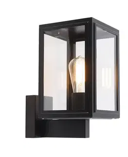 Vonkajšie nástenné svietidlá Rustikálna nástenná lampa čierna IP44 - Sutton Up