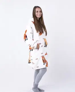 Dámske mikiny MKLozkoviny.sk Baránková mikina mikroplyš – Líšky 02 veľkosť M