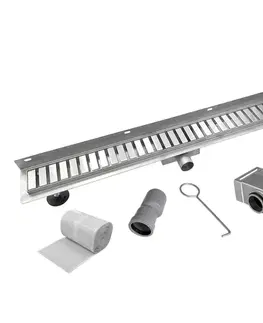 Sprchovacie kúty Mereo Odtokový sprchový žľab k stene 90 cm, vr. roštu STRIP CZ173