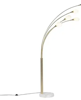 Stojace lampy Art Deco stojaca lampa zlatá 5-svetlo - Sixties Marmo