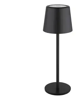 Lampy Globo 58482B-LED stmievateľná stolná lampa VAN. 2W/5V 2200mAh IP44 čierna 58482B