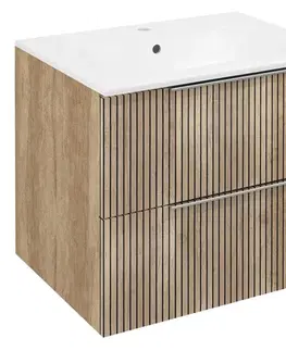 Kúpeľňový nábytok SAPHO - CIRASA STRIP umývadlová skrinka 59,2x52x46cm, dub Alabama CR611-2322