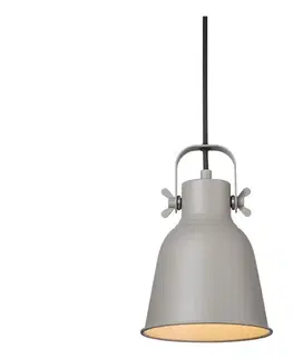 Svietidlá Nordlux - Luster na lanku ADRIAN 1xE27/25W/230V pr. 16 cm šedá 48783011