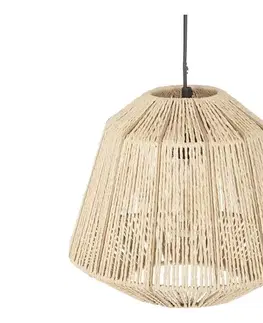 Svietidlá Atmosphera - Luster na lanku JILY 1xE27/40W/230V juta béžová 157701
