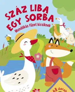 Nalepovačky, vystrihovačky, skladačky Száz liba egy sorba - Mondókás füzet kicsiknek
