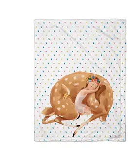 Detské deky Butter Kings Detska deka Forest school sleeping fairy, 75 x 100 cm