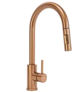 Kuchynské drezy REA/S REA/S - Oceľový drez Paul BRUSH COPPER s kuchynskou batériou KPL-06017