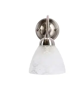 Nástenné svetlá Kinkiet ścienny CAVALLO srebrny 1x60W E27  elegancka lampa klasyczna do sypialni salonu korytarza przedpokoju gabinetu