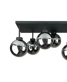 Svietidlá Keter Lighting Prisadený luster DEA 6xE14/60W/230V čierna/dymová čierna 2902