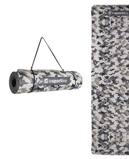 Podložky na cvičenie Karimatka inSPORTline Camu 173x61x0,4 cm šedý maskáč