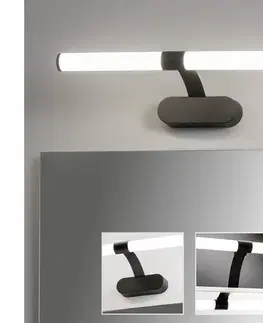 Kúpeľňové zrkadlá Brilagi - LED Kúpeľňové osvetlenie zrkadla TUBEO LED/6W/230V 40 cm IP44 čierna FG-M1-C07-400-BLK