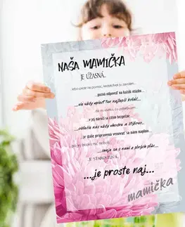 Tabuľky s venovaním (darčeky) Darček pre maminu - Vyznanie lásky ku Dňu matiek - tabuľka