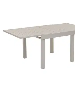 Stolčeky DEOKORK Hliníkový stôl VALENCIA 90/180x90 cm (ivory)