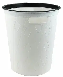Koše odpadkové MAKRO - Kôš odpadkový 10l, 28x31cm, biely