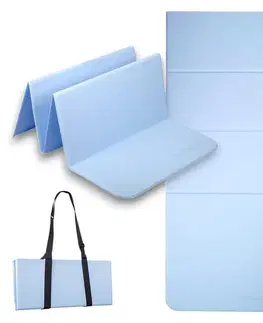 Podložky na cvičenie Skladacia podložka na cvičenie inSPORTline Lantemi 145x61x1 cm svetlo modrá