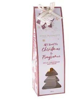 Arómaterapia Vonný difuzér Holly Christmass and snow, 100 ml, svieža bavlna