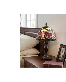 Lampy Elstead Quoizel QZ-LARISSA-TL-S - Stolná lampa Tiffany LARISSA 1xE14/40W/230V QZ-LARISSA-TL-S