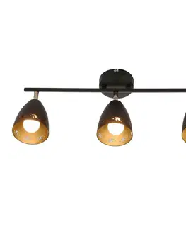 Stropná svetla Stropná lampa 3xE14 70cm COTY STRIP ČIERNA