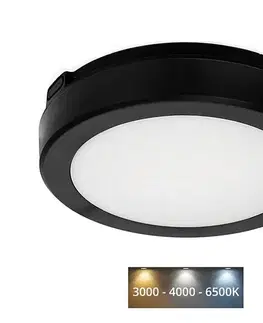 Svietidlá  LED Kúpeľňové stropné svietidlo NAIROS LED/12W/230V 3000/4000/6500K IP65 čierna KFN212WCZ