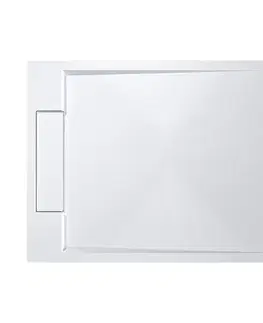 Vane CERANO - Sprchová vanička obdĺžniková Loro - liaty mramor - biela matná - 120x90x3,5 CER-413612