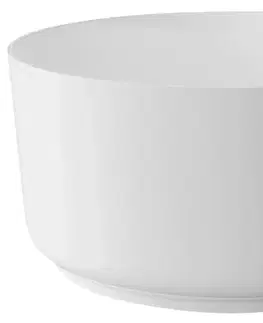 Vane POLYSAN - ESTATIS voľne stojaca vaňa liaty mramor ø110x51cm, biela matná 93868