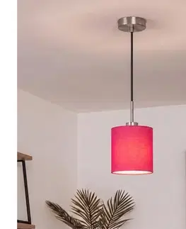 Svietidlá BRILAGI - LED luster na lanku NUBILA 1xE27/60W/230V pr. 14 cm čierna/ružová EG32517+BG1577