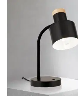 Lampy Orion - Stolová lampa GILI 1xE27/40W/230V čierna LA 4-1233/1 schwarz matt