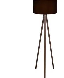 Lampy  Stojacia lampa AYD 1xE27/40W/230V čierna/hnedá 780SGN2598