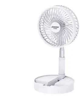 Ventilátory JOHNSON - Nabíjací stolový látor GIRAFFA 5W/3,7V 1200 mAh priemer 20 cm biela 8008523013813