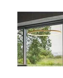 Svietidlá Ideal Lux - LED luster na lankách ORACLE SLIM LED/29W/230V 3000K priemer 50 cm zlatý 372471