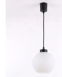 Svietidlá BRILAGI - LED luster na lanku RETRO GLASS 1xE27/60W/230V pr. 15 cm čierna/biela NSTK7432+TK6439A