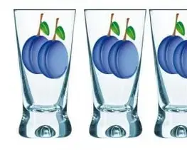 Poháre Kinekus Pohár štamprlík slivka 25ml, NEW, sada 6ks