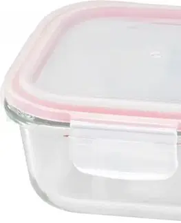 Dózy na potraviny Kinekus Dóza sklo štvorec 520ml, s vekom, Clip