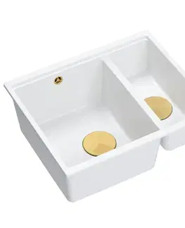 Kuchynské drezy Quadron Quadron - Granitový drez Logan 150 White Meď HCQL5646U1-C1_U