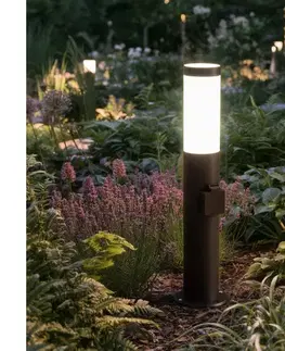 Záhradné lampy BRILAGI - Vonkajšie svietidlo so zásuvkou ELIA 1xE27/20W/230V IP44 50 cm antracit GD-EL0S50-93