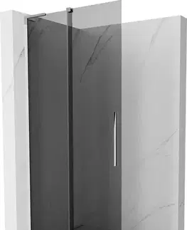 Sprchové dvere MEXEN/S - Velar L Sprchová zástena posuvná Walk-in 110 x 200, grafit 8 mm, chróm 871-110-003-43-01