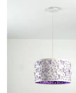 Svietidlá ONLI - Detský luster TITILLA 1xE27/22W/230V fialová/biela 4779/S