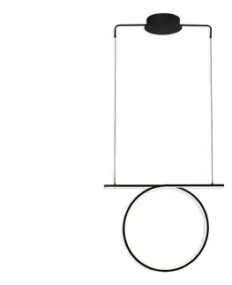 Svietidlá  LED luster na lane ODETTA LED/30W/230V 4000K čierny 334039