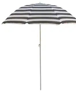 Záhradné slnečníky a doplnky Kinekus Slnečník 180cm, bielo-zelené pásy