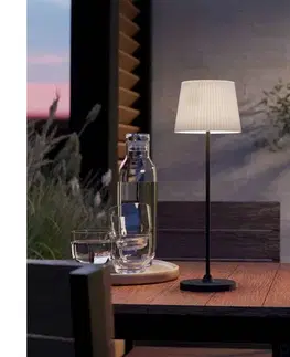 Lampy Eglo 75934 - LED stmievateľná nabíjateľná stolová lampa LEONERO LED/3,8W/5V 2000mAh čierna/krémová 75934