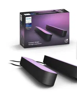 Lampy Philips - Sada 2× LED RGB stmievateľných stolových lámp Hue PLAY WACA 6W/230V + Hue Bridge P2790+P1408