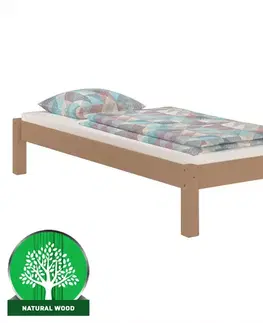Drevené postele Posteľ Dora 90x200 borovica morená dub