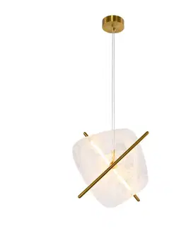 Nástenné svetlá RELAX lampa wiszaca kwadrat brązowy 15W LED 3000K klosz biały