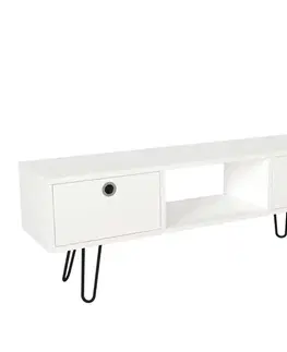 TV stolíky MONDA úzky TV stolík, biela